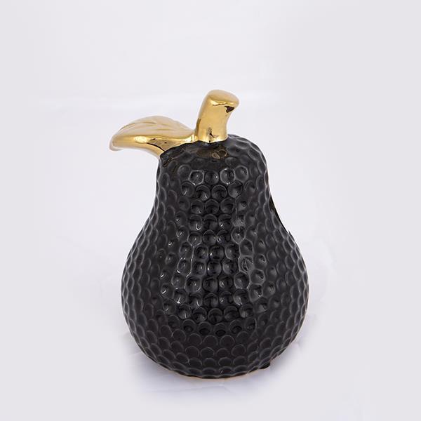 ΔΙΑΚΟΣΜΗΤΙΚΟ ΑΧΛΑΔΙ ΚΕΡΑΜΙΚΟ ΜΑΥΡΟ-ΧΡΥΣΟ11.5x10.5x15cm (Συσκευασία 2 τεμαχίων)