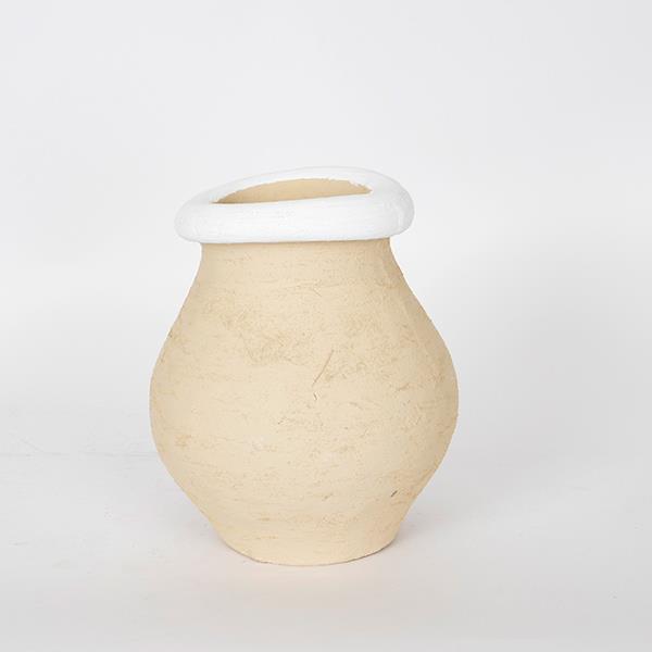 ΠΥΘΑΡΙ ΜΠΕΖ - ΛΕΥΚΟ 21x21x25 cm (Συσκευασία 2 τεμαχίων)