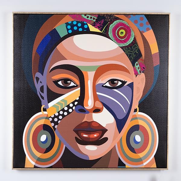 ΠΙΝΑΚΑΣ ΚΑΜΒΑΣ ΓΥΝΑΙΚΑ ΠΟΛΥΧΡΩΜΗ 82x4.5x82cm