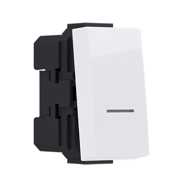 ^MODYS ΜΠΟΥΤΟΝ ΑΠΛΟ ΛΕΥΚΟ 1 ΣΤ. 1P 10A 250VAC IP20 