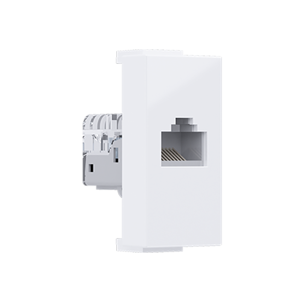 ^ MODYS ΠΡΙΖΑ ΔΙΚΤΥΟΥ ΛΕΥΚΗ 1 ΣΤ. RJ45 CAT.5E ΧΩΡΙΣ ΘΩΡΑΚΙΣΗ IP20