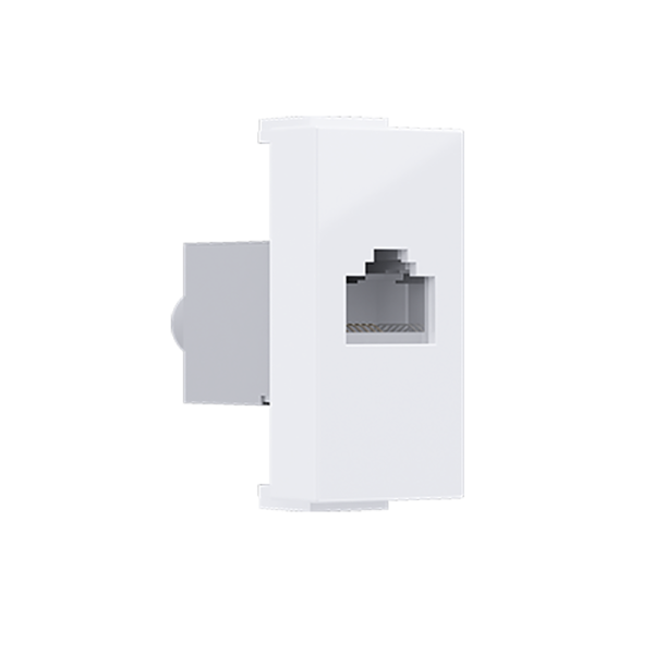 ^ MODYS ΠΡΙΖΑ ΔΙΚΤΥΟΥ ΛΕΥΚΗ 1 ΣΤ. RJ45 CAT.6A ΜΕ ΘΩΡΑΚΙΣΗ IP20