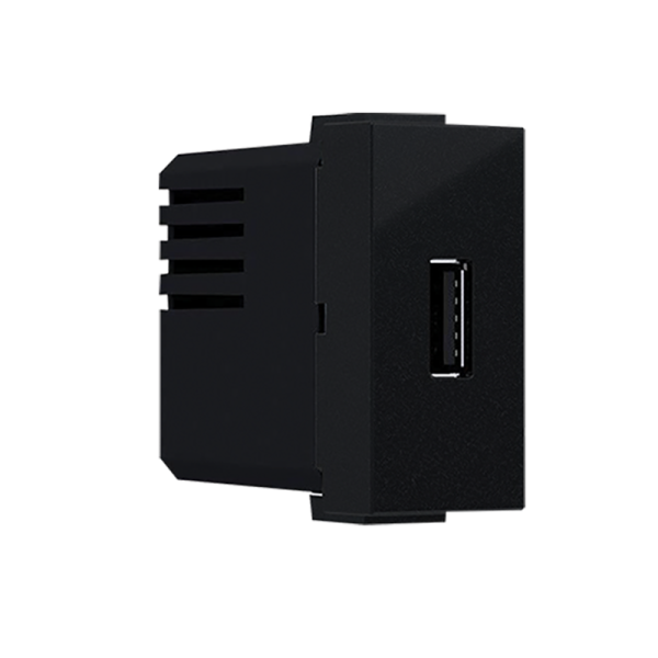 ^ MODYS ΠΡΙΖΑ ΤΡΟΦΟΔΟΣΙΑΣ USB 1 ΣΤ. 1xUSB ΜΑΥΡΗ ΜΑΤ  5VDC 1.2A IP20