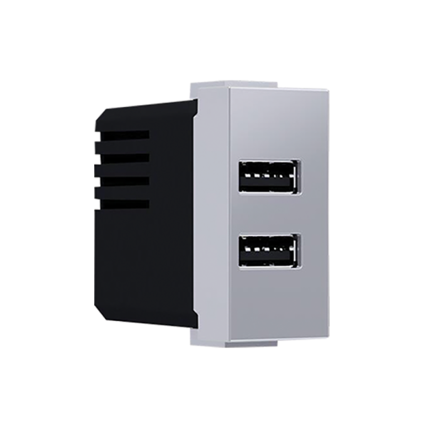^ MODYS ΠΡΙΖΑ ΤΡΟΦΟΔΟΣΙΑΣ USB 1 ΣΤ. 2xUSB ΑΣΗΜΙ 5VDC 2X1.2A IP20