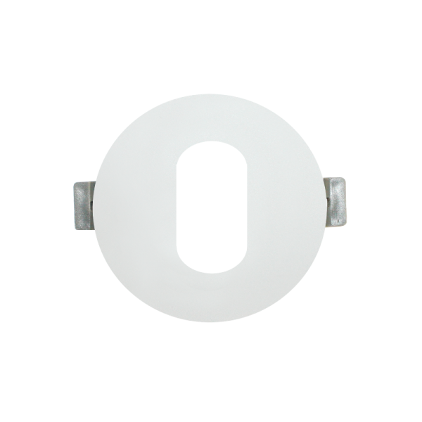 ^  ΣΠΟΤ Νο618 ΣΤΡΟΓΓΥΛΟ ΟΒΑΛ ΛΕΥΚΟ ΑΛΟΥΜΙΝΙΟΥ H88