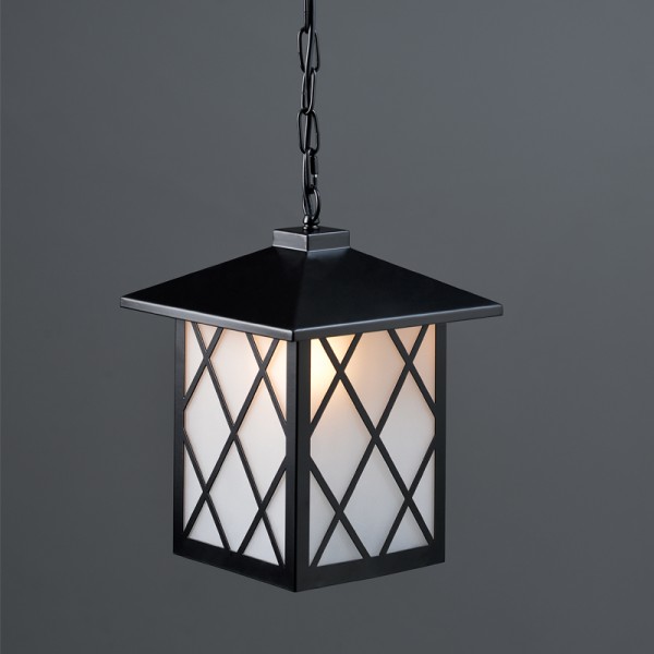 ΚΡΕΜΑΣΤΟ Φ/Σ 1ΧΕ27 ΜΕΤΑΛΛΙΚΟ ΜΑΥΡΟ+ΓΥΑΛΙ 26Χ26ΧΗ120CM