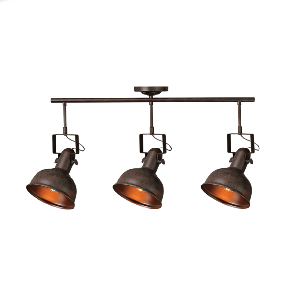 ΟΡΟΦΗΣ Φ/Σ 3ΧΕ27 ΜΕΤΑΛΛΙΚΟ ΣΚΟΥΡΙΑ Φ18X80XH41cm RIVIERA