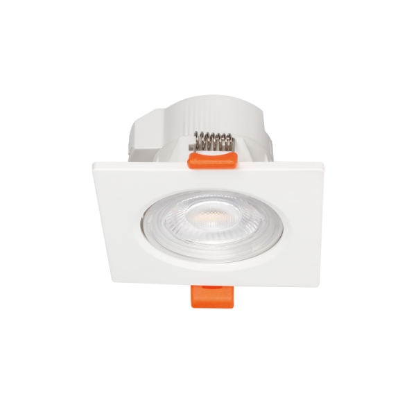 SQUARE LED SPOTLIGHT 7W SWITCH 3000-4000-6000K SMD 230V 40° Ra80 PRE-SET UP 3000K