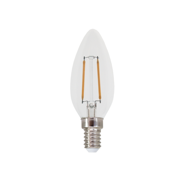 LED FILAMENT E14 C35 2W 6500K 230V AC 265LM RA80 30000H 360°