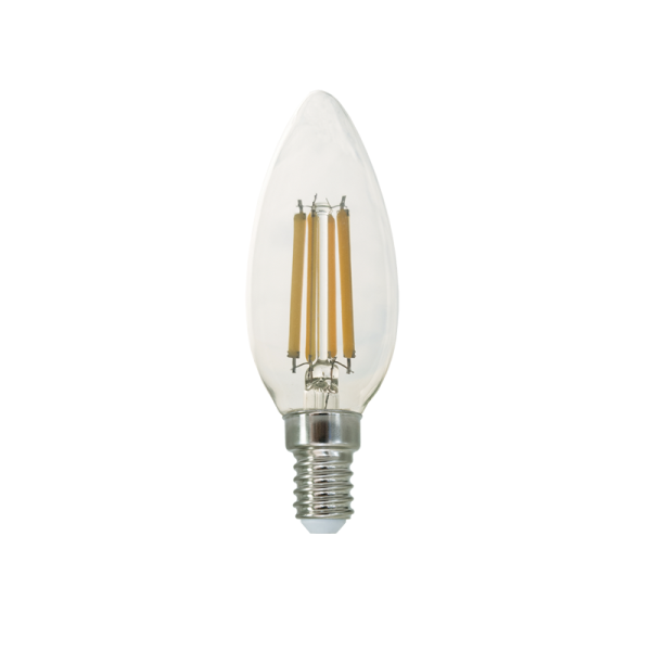 LED FILAMENT E14 C35 6W 2700K 230V AC 760LM RA80 30000H 360°