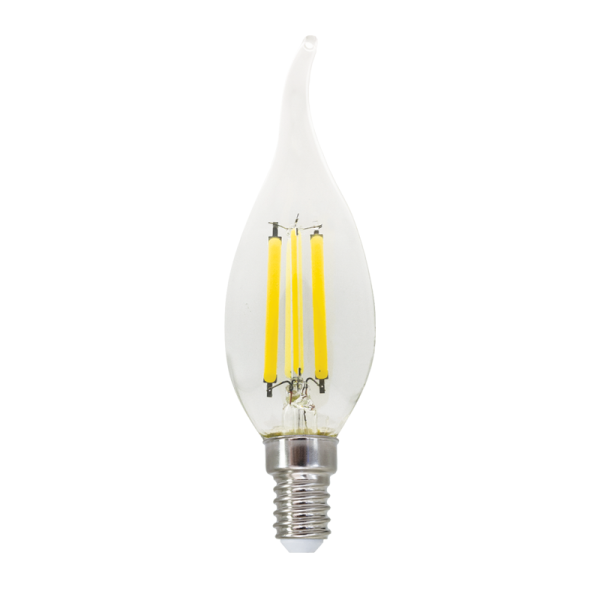 LED FILAMENT E14 C35 6W TIP 2700K 230V AC 760LM RA80 30000H 360°