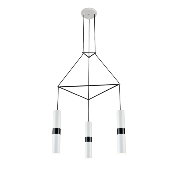 ΚΡΕΜΑΣΤΟ Φ/Σ 3XGU10 ΛΕΥΚΟ ΜΕΤΑΛΛΙΚΟ 56X49XH150CM DA VINCI