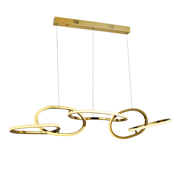 ΚΡΕΜΑΣΤΟ Φ/Σ LED 72W 5700LM CCT IP20 ΧΡΥΣΟ ΑΤΣΑΛΙ + ΑΚΡΥΛΙΚΟ