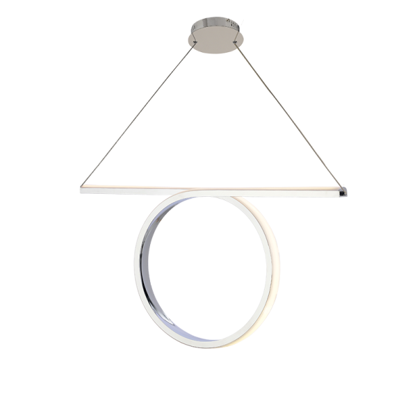 ΚΡΕΜΑΣΤΟ Φ/Σ LED 43W 3000K 2580LM ΧΡΩΜΙΟ ΑΛΟΥΜΙΝΙΟ 88Χ17ΧΗ120CM ZERO