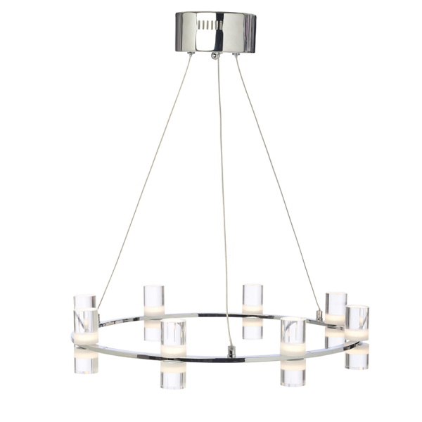 ΚΡΕΜΑΣΤΟ Φ/Σ LED2835 32W ΧΡΩΜΙΟ ΑΛΟΥΜΙΝΙΟ 3000Κ 2880LM D52XH131.5M IONIAN