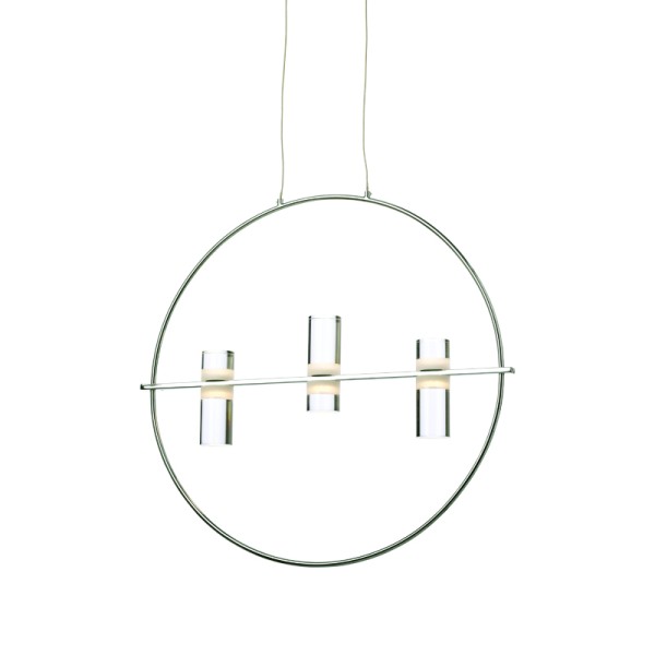 ΚΡΕΜΑΣΤΟ Φ/Σ LED2835 12W ΧΡΩΜΙΟ ΑΛΟΥΜΙΝΙΟ 3000Κ 1080LM D53XH173CM IONIAN