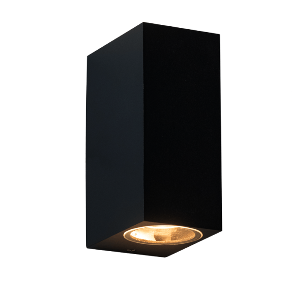 LUMINAIRE WALL SAND BLACK GU10 230V AC IP65 MAX 2X7W