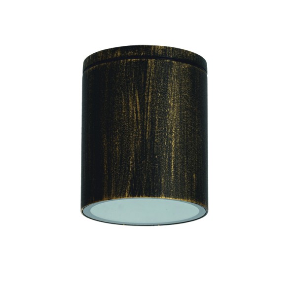 ^GU10  ROUND CEILING LUMINAIRE 230V AC GOLDEN BLACK IP65 GU10 MAX.35W