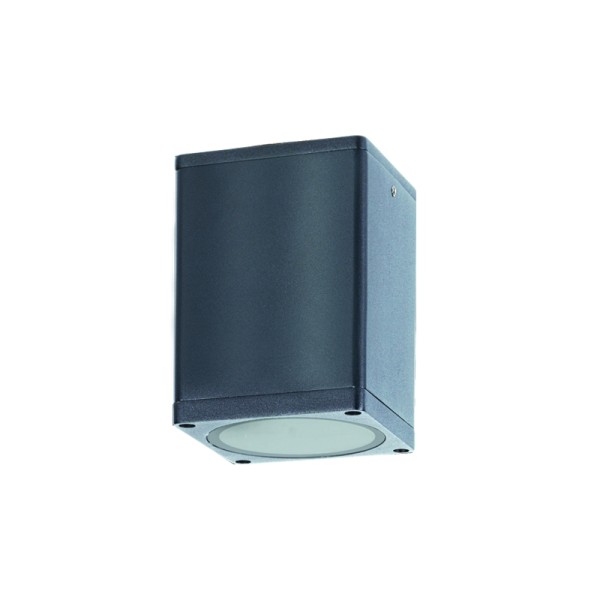 ^E27 PAR30 SQUARE CEILING LUMINAIRE 230V AC DARK GREY IP65 MAX.35W