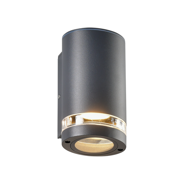 ^GU10 WALL LUMINAIRE 230V AC DARK GREY IP54 MAX.35W