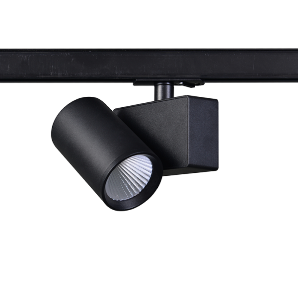 SAND BLACK LED TRACK LUMINAIRE 20W 3000K 1-PHASE 38° 2200LM 230V AC Ra80 5YRS