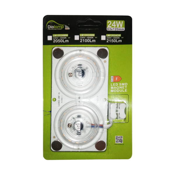 ^ LED SMD MAGNET MODULE 24W 230V AC 2100LM 160° 4000K RA80 30000H