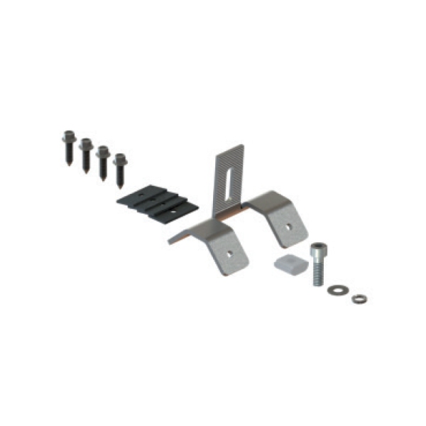 ΒΑΣΗ ΣΤΗΡΙΞΗΣ Φ/Β ΠΑΝΕΛ ΣΕ ΤΡΑΠΕΖΟΕΙΔΗ ΒΙΟΜΗΧΑΝΙΚΗ ΣΤΕΓΗ ΣΕΤ ΜΕ ΒΙΔΕΣ