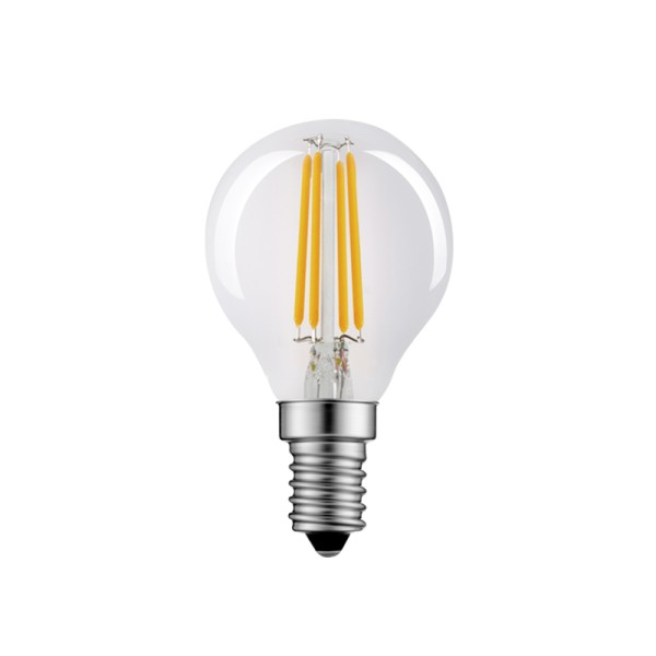 LED FILAMENT E14 G45 5W 2700K 230V AC 400LM Ra80 30000H 360°  DUOPACK