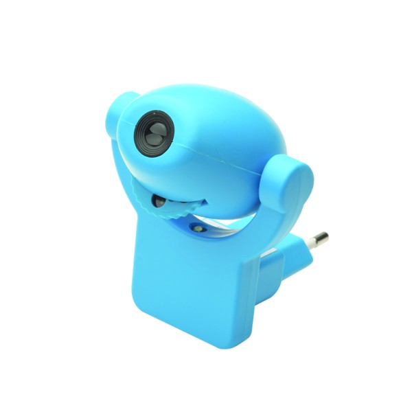 LED ΠΡΟΤΖΕΚΤΟΡΑΣ ΛΑΜΠΑΚΙ ΝΥΚΤΟΣ 0,7W 6 ΠΑΡΑΣΤΑΣΕΩΝ, ΑΙΣΘΗΤΗΡΑ, ΜΠΛΕ ΠΛΑΣΤΙΚΟ 230V IP20 