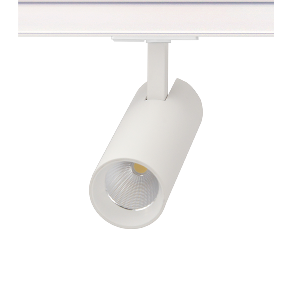 SAND WHITE LED TRACK LUMINAIRE 10W 3000K 1-PHASE 36° 1000LM 230V AC Ra80 Φ55*153MM 5YRS