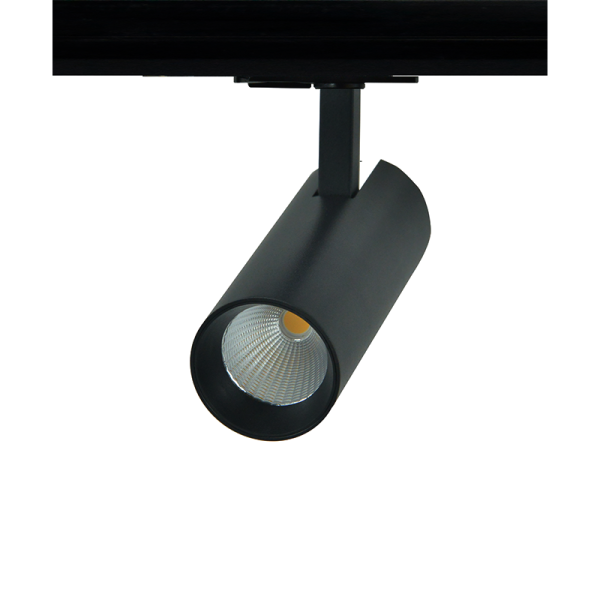 SAND BLACK LED TRACK LUMINAIRE 10W 4000K 1-PHASE 36° 1050LM 230V AC Ra80 Φ55*153MM 5YRS
