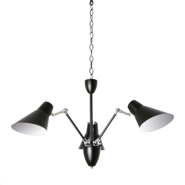 ΚΡΕΜΑΣΤΟ Φ/Σ 3ΧΕ27 ΜΕΤΑΛΛΙΚΟ ΜΑΥΡΟ/ΧΡΩΜΙΟ Φ72ΧΗ120CM