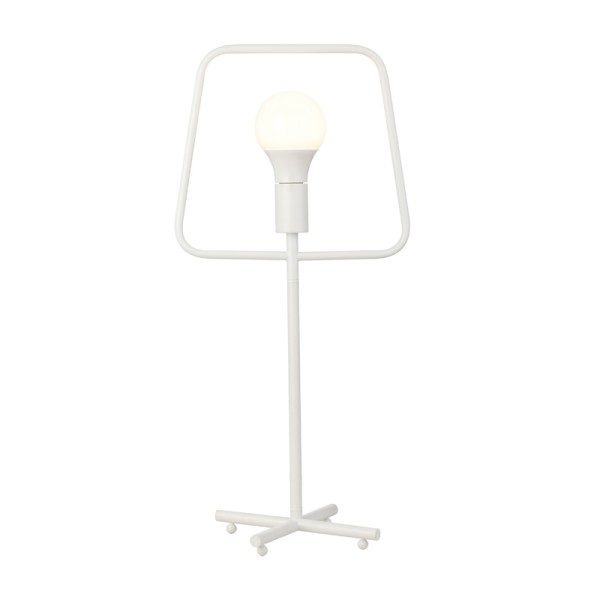 ΕΠΙΤΡΑΠΕΖΙΟ Φ/Σ 1ΧΕ27 ΛΕΥΚΟ ΜΕΤΑΛΛΙΚΟ 30Χ23ΧΗ63CM