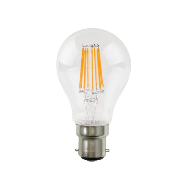 LED FILAMENT B22 A60 8W 4000K 230V AC 903LM RA80 30000H 360° 