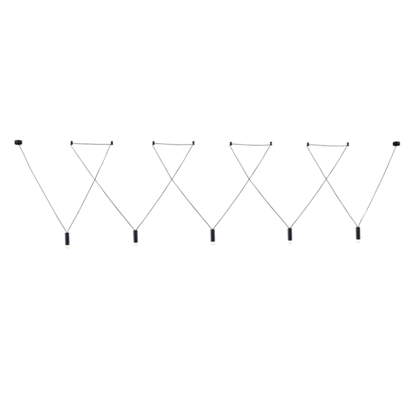 ΚΡΕΜΑΣΤΟ Φ/Σ 5ΧG9 ΜΑΥΡΟ ΑΛΟΥΜΙΝΙΟ 5x D3,6XH13CM ΚΑΛΩΔΙΟ 11,2M 8HOOKS TERES