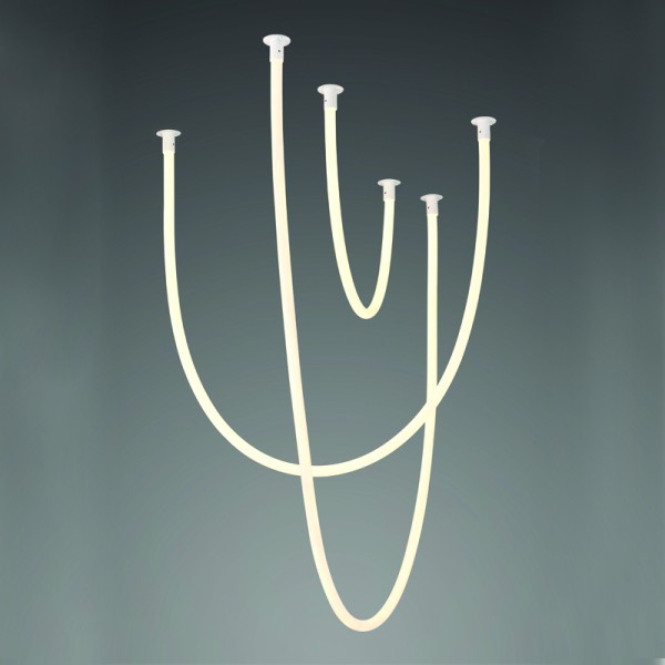 ΚΡΕΜΑΣΤΟ Φ/Σ LED 60W 3000K 4000LM JUNGLE  ΛΕΥΚΟ ΣΙΛΙΚΟΝΗ IP20 L240Χ170Χ100CM 