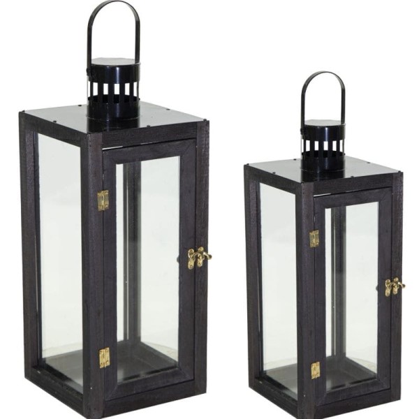 ART ET LUMIERE ΦΑΝΑΡΙΑ ΞΥΛΙΝΑ ΣΕΤ 2ΤΕΜ