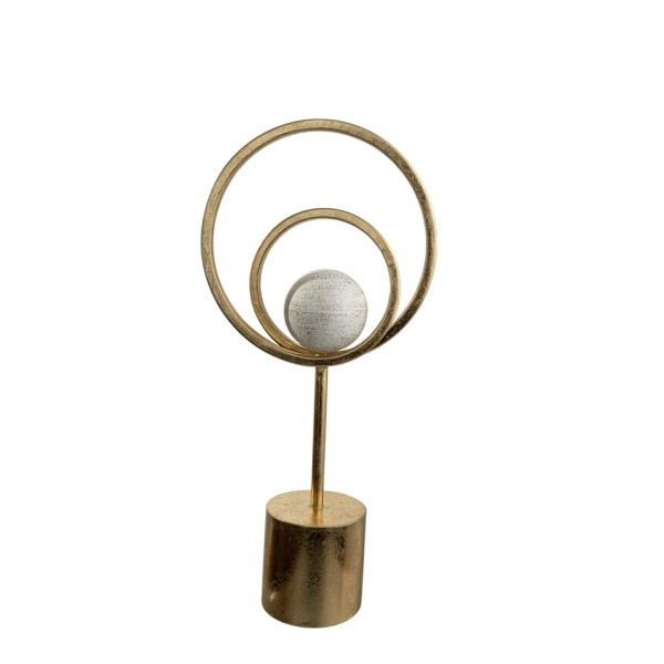 ΔΙΑΚΟΣΜΗΤΙΚΟ ΜΕΤΑΛΛΙΚΟ ΛΕΥΚΟ ΧΡΥΣΟ ΜΕ ΜΠΑΛΑ 18Χ8Χ38,5ΕΚ