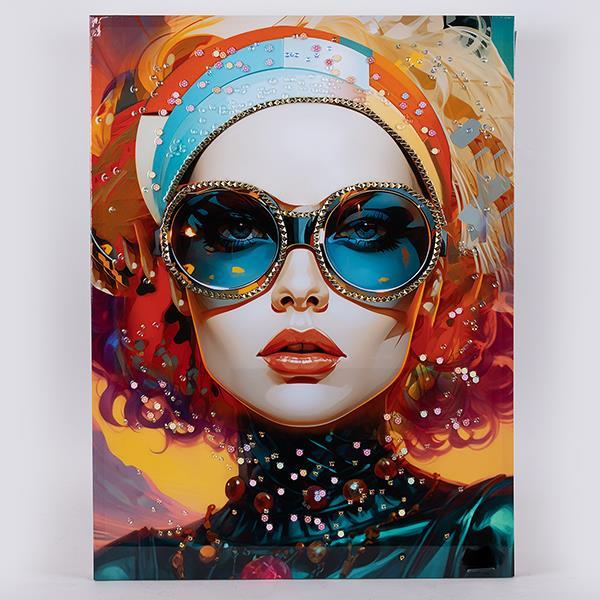 ΠΙΝΑΚΑΣ ΚΑΜΒΑΣ ΓΥΝΑΙΚΑ ΓΥΑΛΙΑ ΠΟΛΥΧΡΩΜΟΣ 60x2.5x80cm