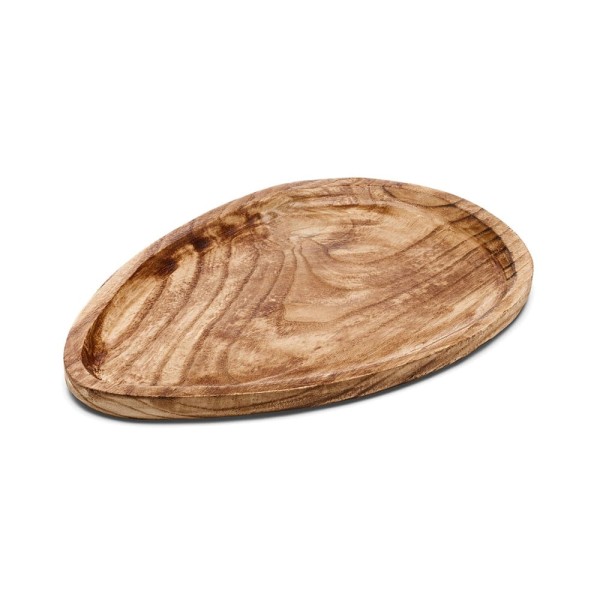 Yuk Πλατώ Σερβιρίσματος Ξύλινο Δάκρυ Burnt 25x17εκ 2517BT