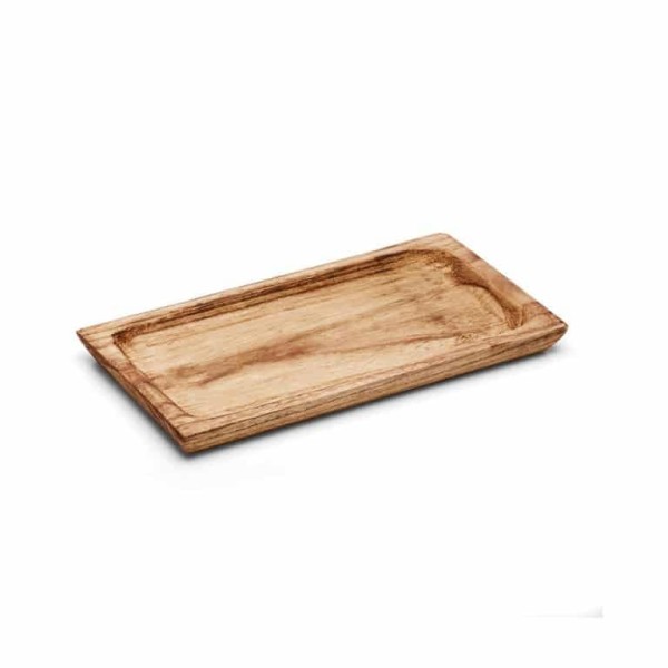 Yuk Πλατώ Σερβιρίσματος Ξύλινο Ορθογώνιο Burnt 31x17εκ 3117BT