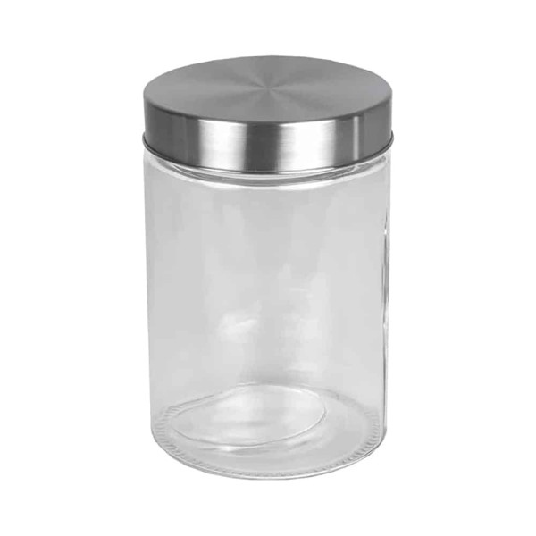 Yuk Βάζο Γυάλινο Κύλινδρος Με Inox Καπάκι 1.4t 1089S