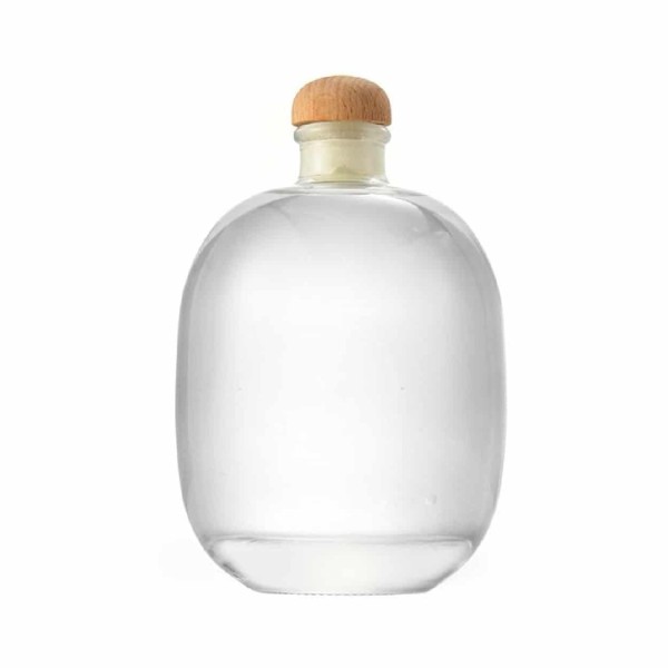 Yuk Μπουκάλι Γυαλί 550ml Στρόγγυλο Japan Με Καπάκι