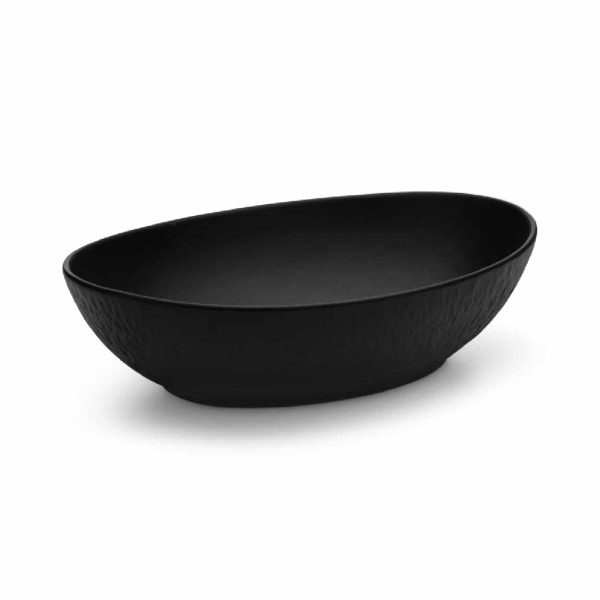 Yuk Μπολ Βαθύ Πορσελάνης Οβάλ 26x19.5εκ Black Rock 6τμχ | Σετ 6 τεμαχίων