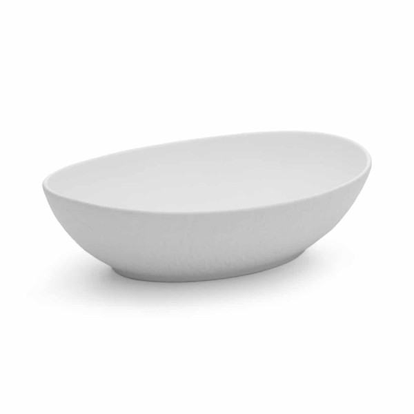 Yuk Μπολ Βαθύ Πορσελάνης Οβάλ 26x19.5εκ White Rock 6τμχ | Σετ 6 τεμαχίων