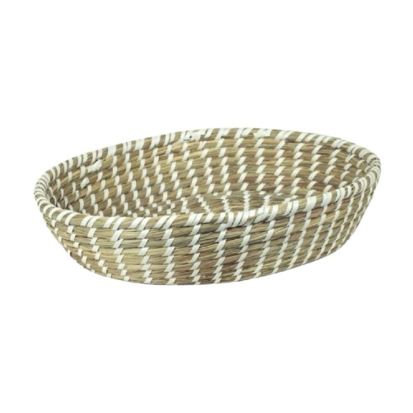 Yuk Καλάθι Ψάθινο Οβάλ L 31x24x8εκ