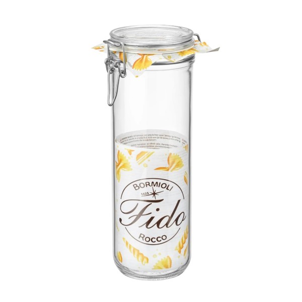 Bormioli Rocco Βάζο Γυάλινο Tempered Αεροστεγές Με Κλιπ Fido 1350ml 10x28εκ Spaghetti