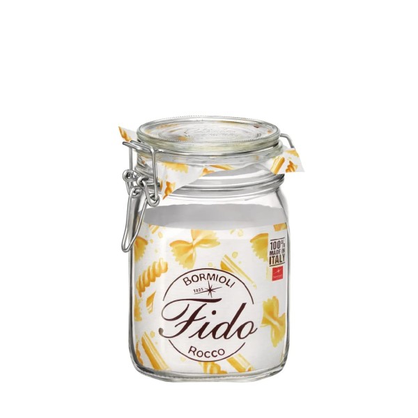 Bormioli Rocco Βάζο Γυάλινο Tempered Αεροστεγές Με Κλιπ Fido 1000ml 11x16εκ
