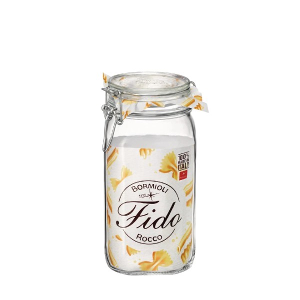 Bormioli Rocco Βάζο Γυάλινο Tempered Αεροστεγές Με Κλιπ Fido 1500ml 11x22εκ