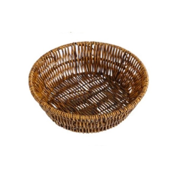 Yuk Καλάθι Στρόγγυλο Φ22.5x6εκ Rattan Dark Brown